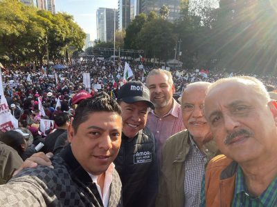 Gobernador de San Luis Potosí presume llevar 10 mil personas a la marcha de AMLO