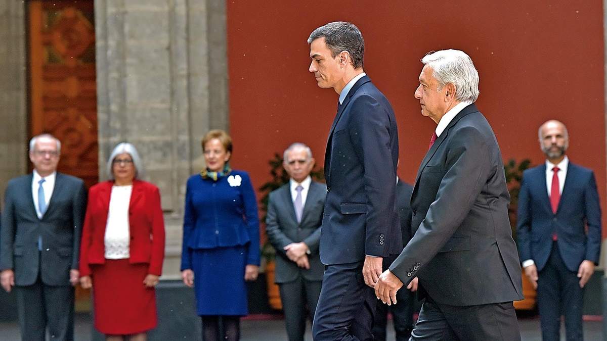 López Obrador y Pedro Sánchez. Roces diplomáticos.