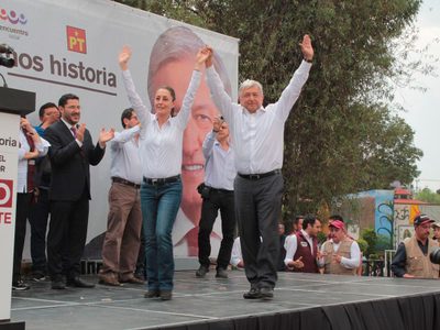 Sheinbaum pide un millón de votos para AMLO; Arriola presume a Meade como su 'maestro”