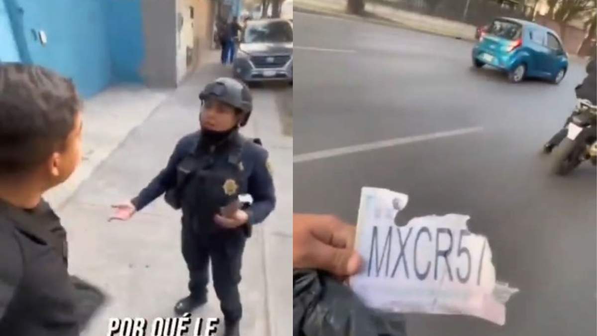 Ciudadano evidencia a policías en Azcapotzalco con placa apócrifa; autoridades inician proceso administrativo.