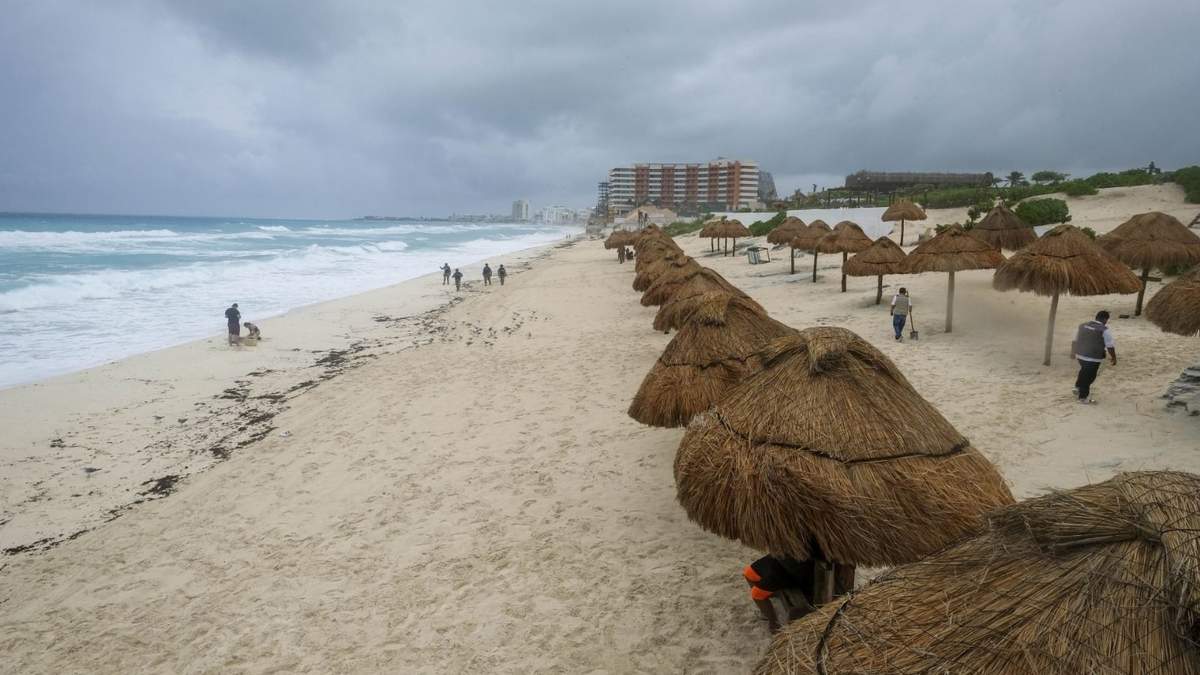 Cancún en septiembre pasado, ante la proximidad de la tormente Helene