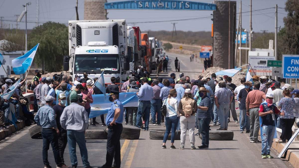 Ingreso a San Luis. Fuente: (Twitter)