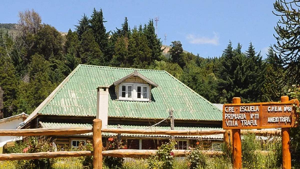 Escuela de Villa Traful. Fuente: (Twitter)