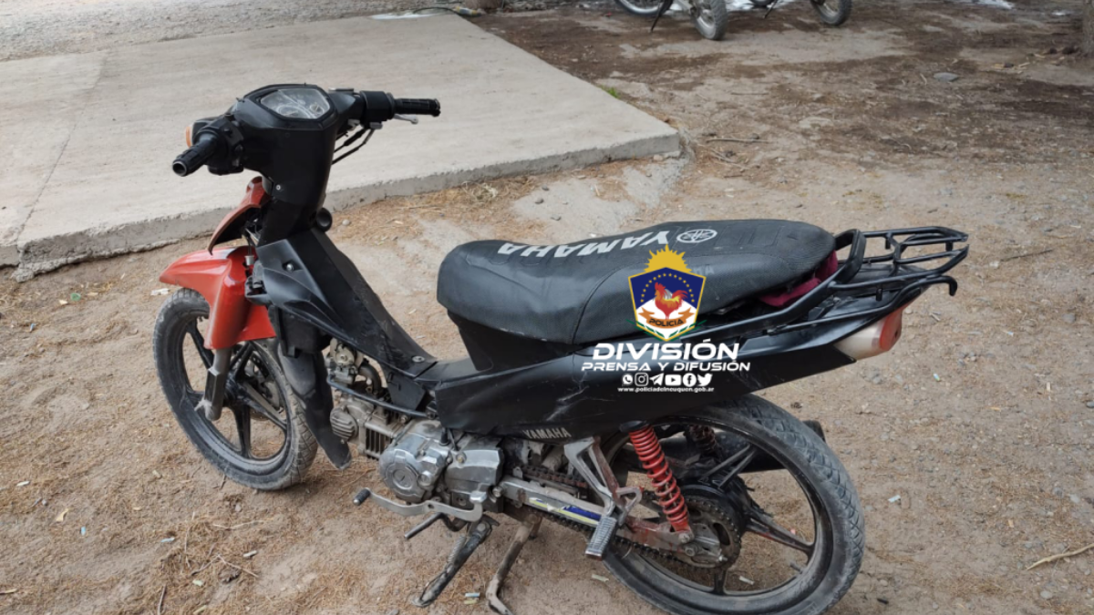 Secuestro de la Moto Yamaha Criptón 110cc. Fuente: (Prensa Policia)