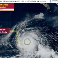 El huracán Kristy se fortalece a categoría 4 en el Pacífico