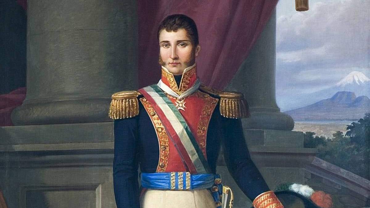 Agustín de Iturbide en el lienzo del pintor Primitivo Miranda
