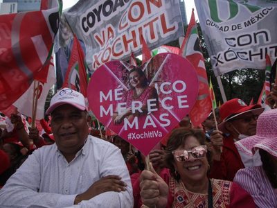Sólo cuatro mil personas acudieron al acto de Xóchitl Gálvez en el Ángel, según el gobierno de CDMX