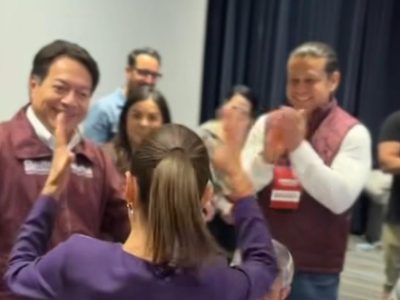Así reaccionó Sheinbaum al enterarse de su triunfo electoral (Video)
