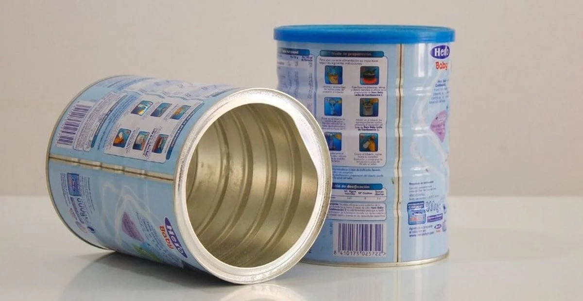 Latas de leche. Fuente: (ArgenSend)