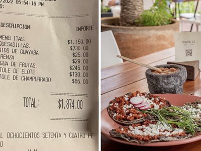 Acusan a restaurante de cobrar más de mil pesos por cinco memelas; esto respondió el negocio