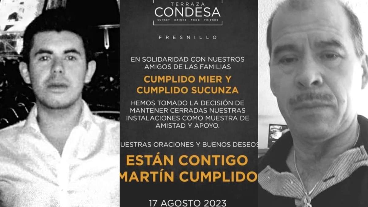 El empresario Martín Cumplido Mier y el comerciante Ángel Serrano "El Güero" fueron asesinado en Fresnillo