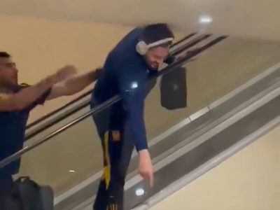 Gignac estuvo a punto de sufrir un terrible accidente en las escaleras eléctricas (Video)