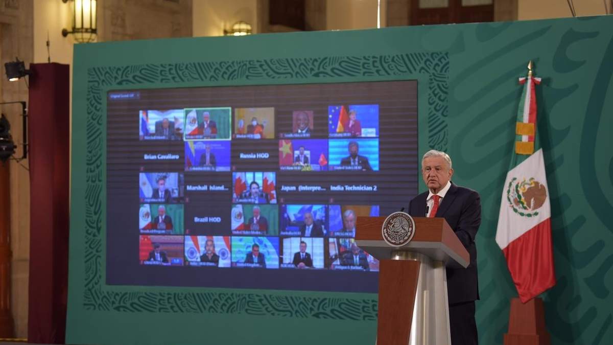 López Obrador durante su participación en la Cumbre Climática