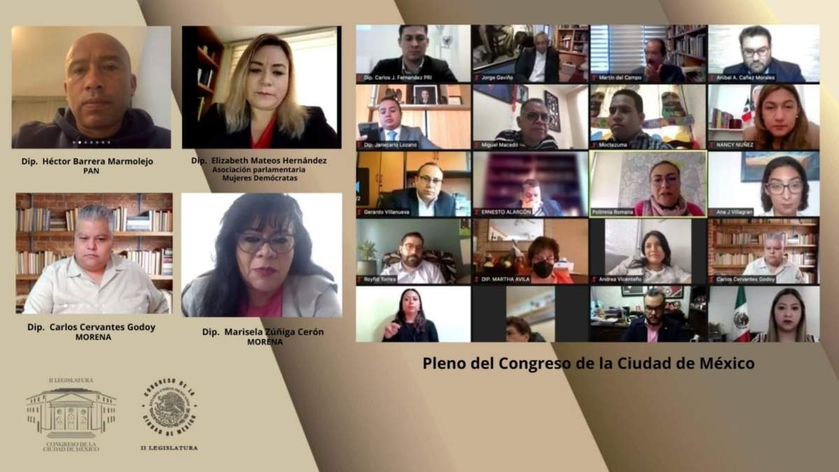 Sesión virtual en el Congreso de la CDMX