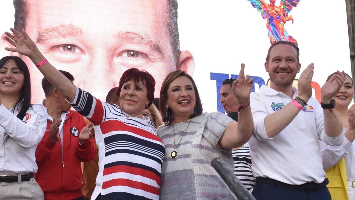 Alejandra Barrios, Xóchitl Gálvez y Santiago Taboada