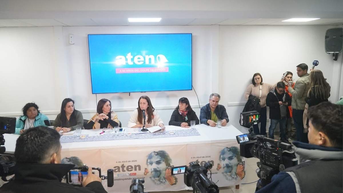 Conferencia de prensa de ATEN. Fuente: (Facebook)