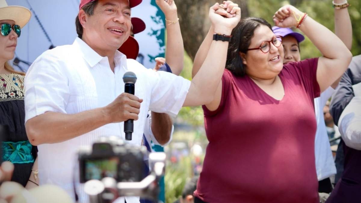 Mario Delgado y Citlalli Hernández, dirigentes de Morena