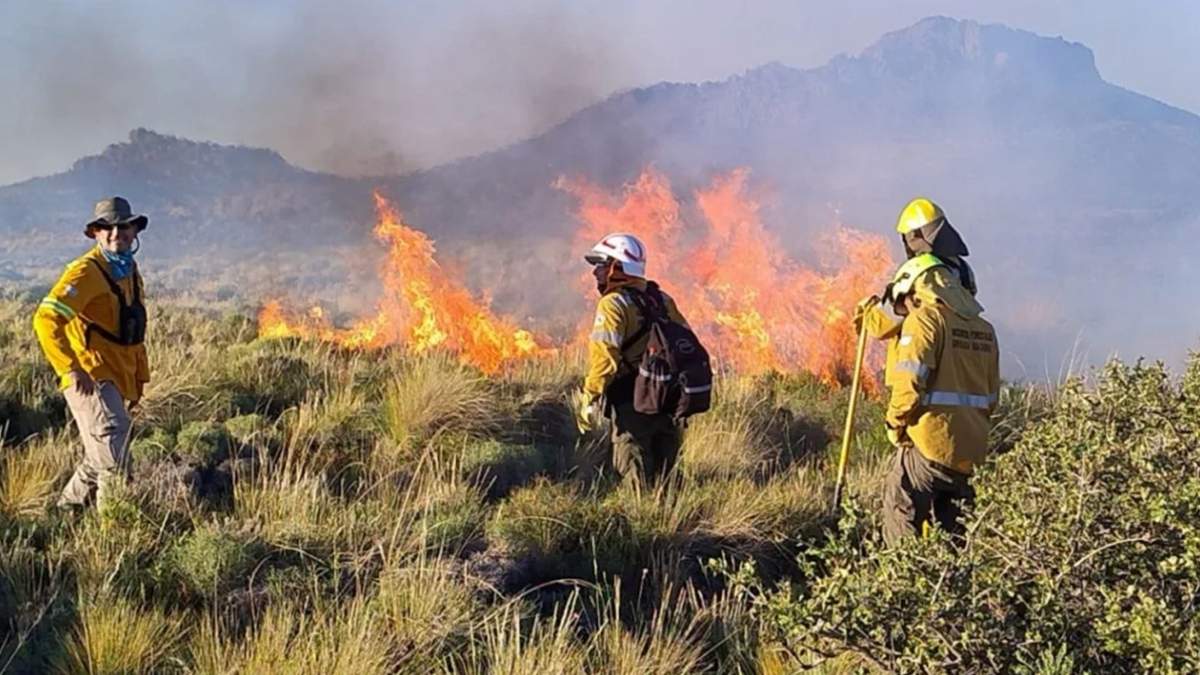 Esperan una temporada de incendios complicada por la escasez de nevadas y la sequía. Fuente: (Facebook)
