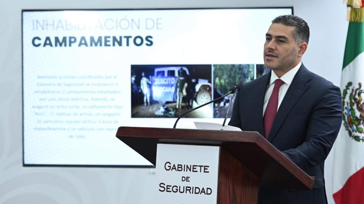 Omar García Harfuch en conferencia