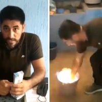 Maestro de la CNTE quema un millón de pesos; acusa que su líder intentó sobornarlo