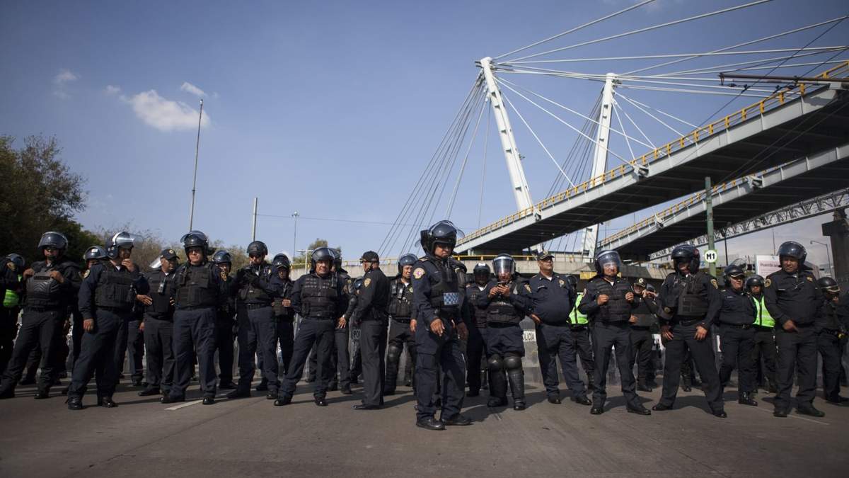 Una protesta en 2019 de elementos de la PF contra su incorporación a  la GN