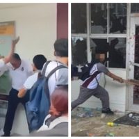 Golpean a director de CETis en Altamira durante protesta por acoso sexual (Videos)