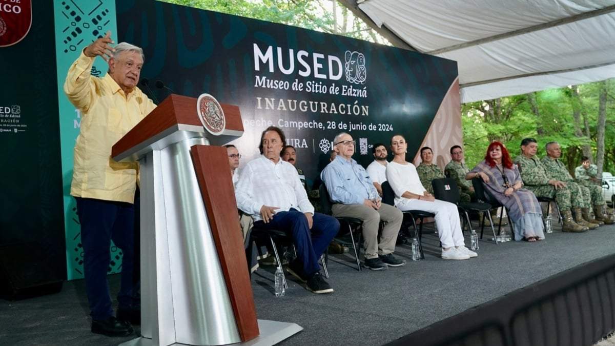 El presidente López Obrador en Campeche
