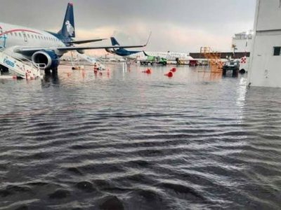 Lluvias afectan a más de 34 mil pasajeros en el AICM por retrasos y cancelaciones