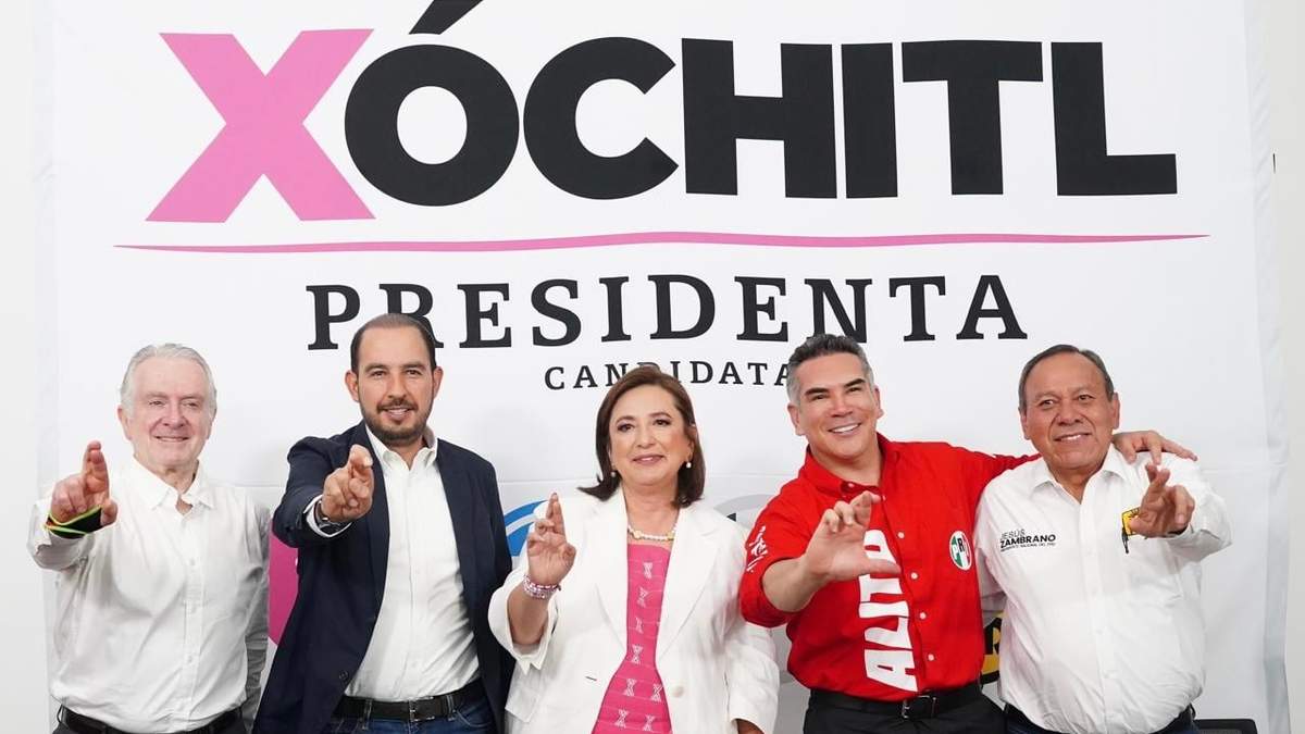 Santiago Creel, Marko Cortés, Xóchitl Gálvez, Alejandro Moreno y Jesús Zambrano