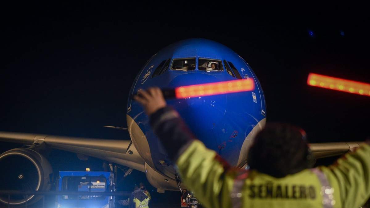 Aerolíneas Argentinas trasladó más de 20 millones de vacunas. Fuente: (Twitter)