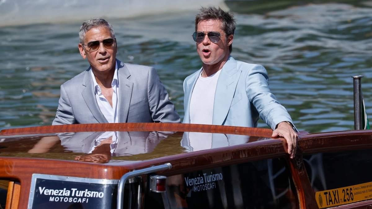 George Clooney y Brad Pitt en Venecia