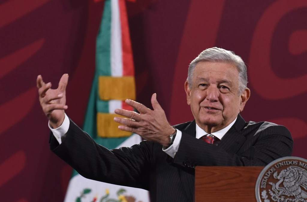 El presidente durante la conferencia matutina de este martes