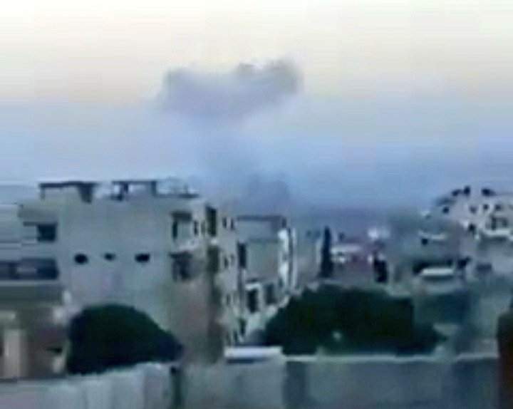 Bombardeo aéreo en Siria