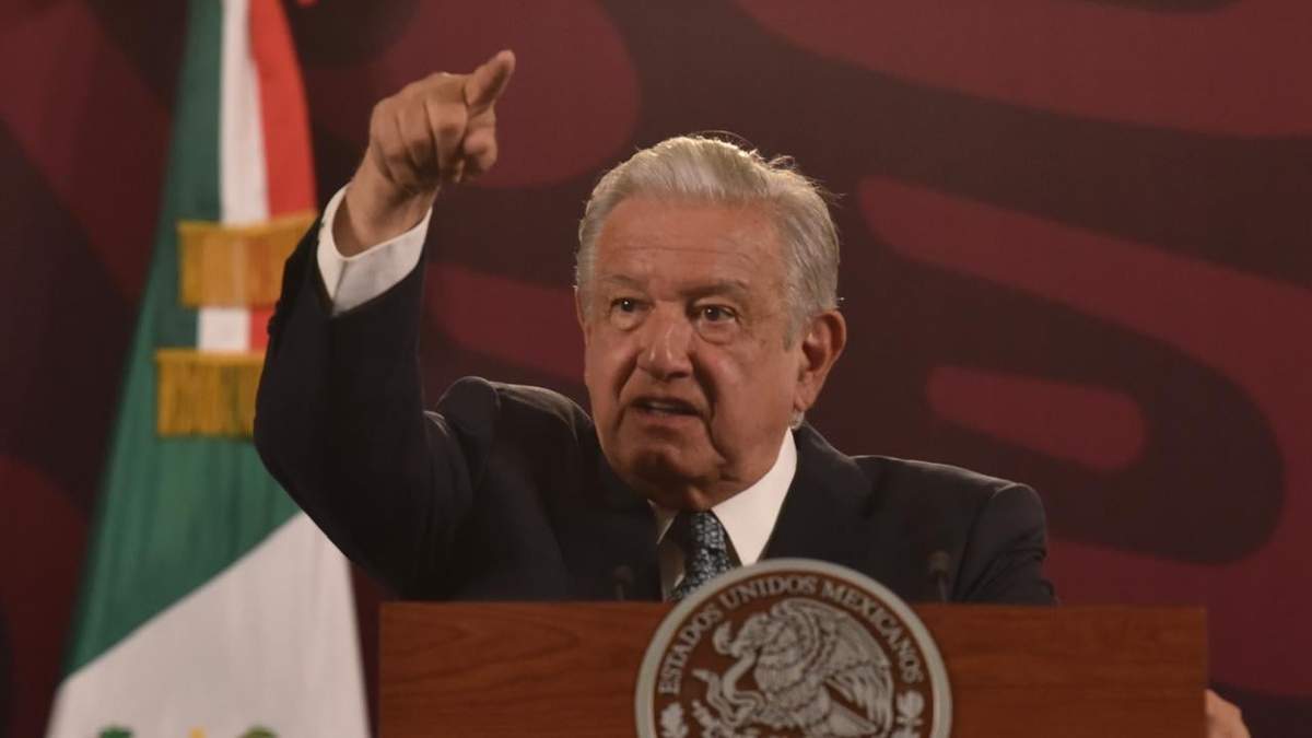 El presidente durante la conferencia matutina