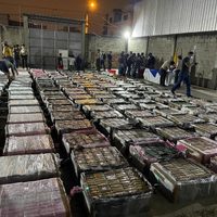 Decomisan toneladas de cocaína con valor de 450 mdd en Ecuador; irían a México y EU