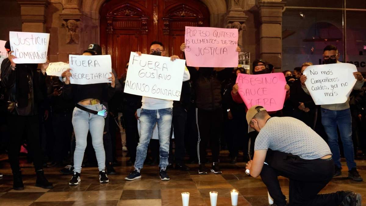 Protesta de policías municipales