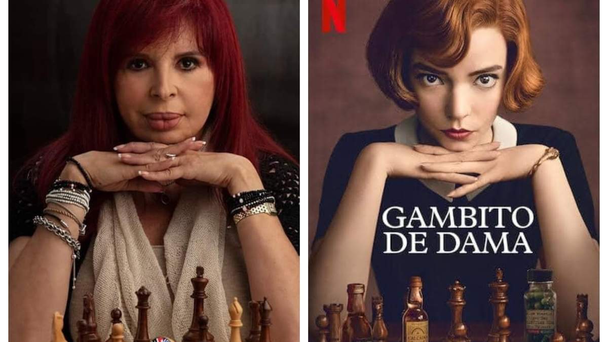 El promocional de Layda Sansores y el de la serie "Gambito de Dama"
