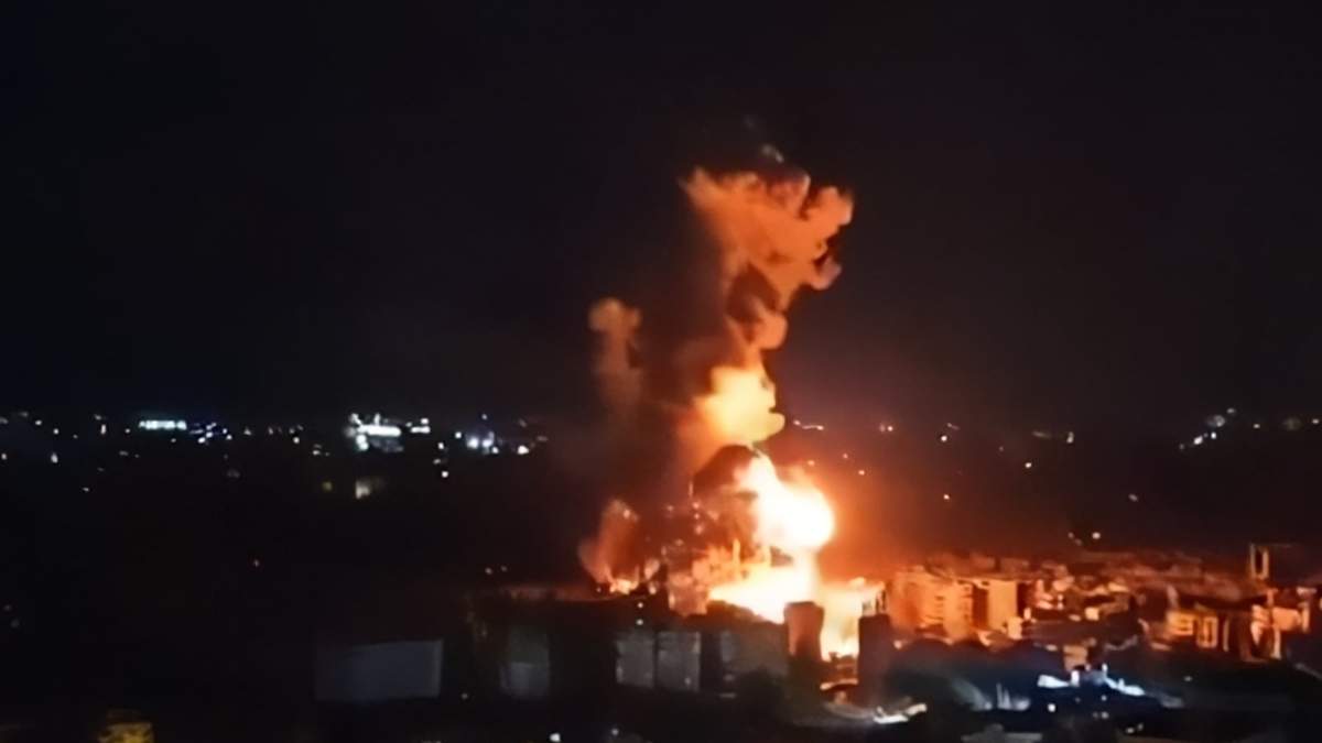 Una de las supuestas explosiones en Irán