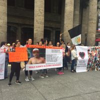 Marchan en el centro de Guadalajara para exigir la aparición de sus familiares