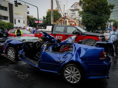 Árbol aplasta un automóvil con una familia dentro en la Nápoles; la madre murió (Video)