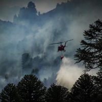 Con cuántos recursos se combate el incendio de Valle Magdalena