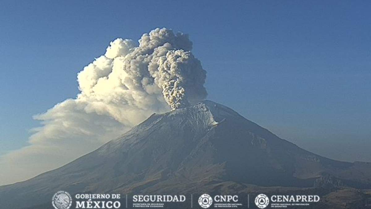 Actividad del volcán Popocatépetl