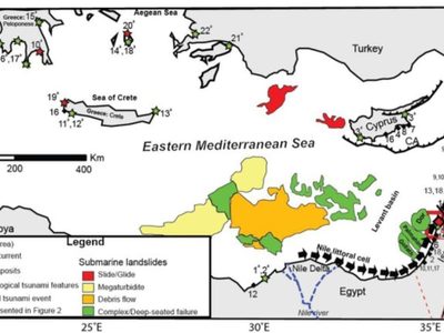Un tsunami de 40 metros barrió el Mediterráneo oriental hace 9 mil años