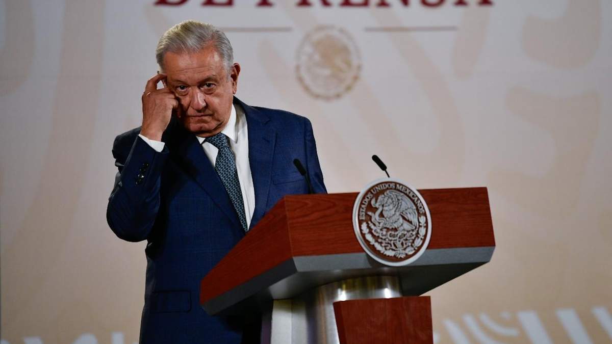 El presidente durante la conferencia de prensa este jueves en Palacio Nacional