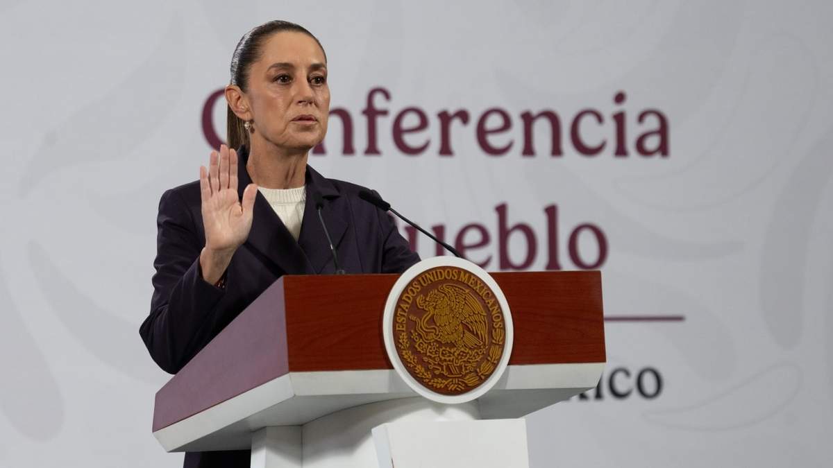 La presidenta Claudia Sheinbaum en la conferencia matutina