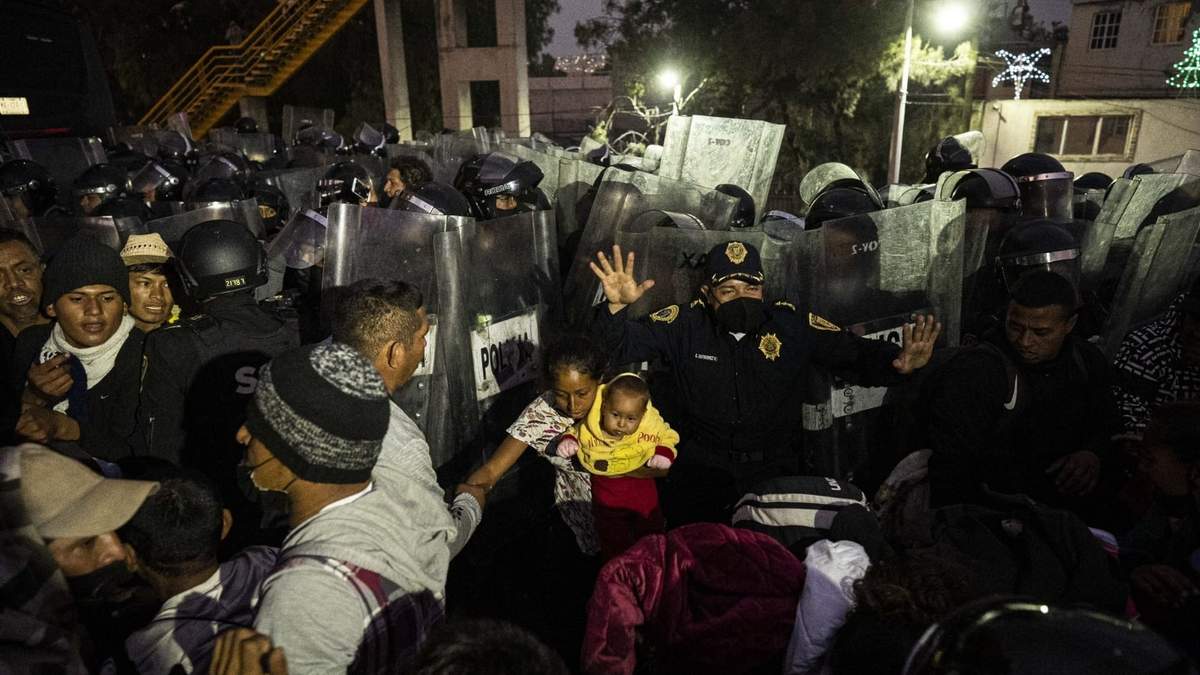 Los migrantes intentaban llegar a la Basílica de Guadalupe