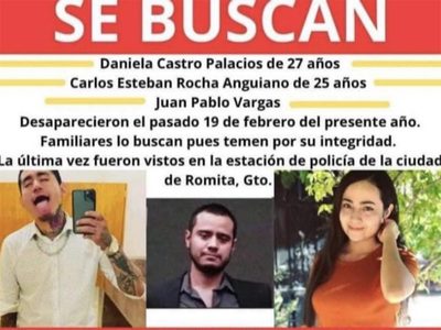 Vinculan a policías por la desaparición de Daniela, Juan y Carlos en Romita, Guanajuato
