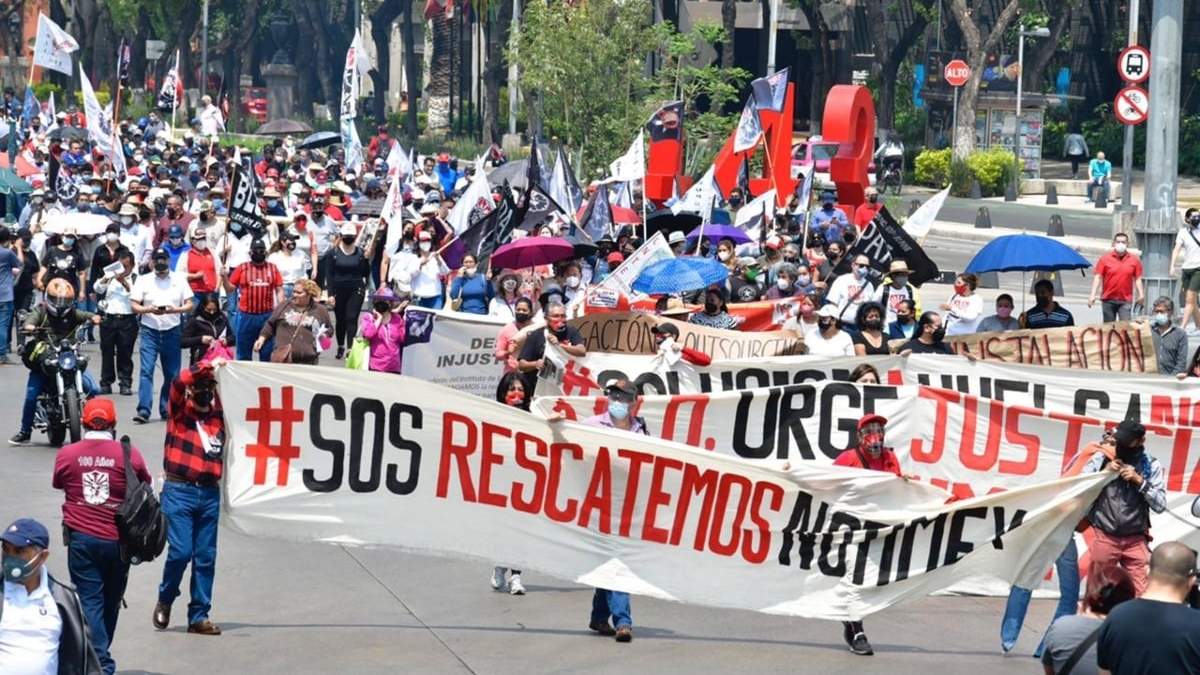 La marcha por el Día del Trabajo en la Ciudad de México