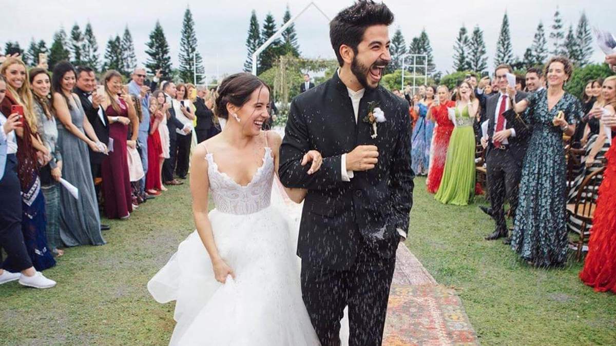 Evaluna y Camilo en su boda. Fuente: (Instagram).