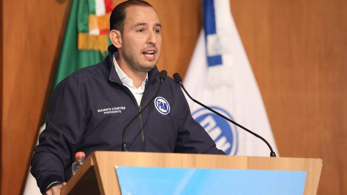 Marko Cortés, presidente nacional del PAN, durante la instalación del Consejo Nacional del partido, 10 de diciembre de 2022